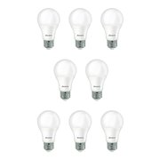 Bulbrite 9 Watt Frost A19 LED Light Bulbs with Medium (E26) Base, 5000K Soft Daylight Light, 750 Lumens, 8PK 862716